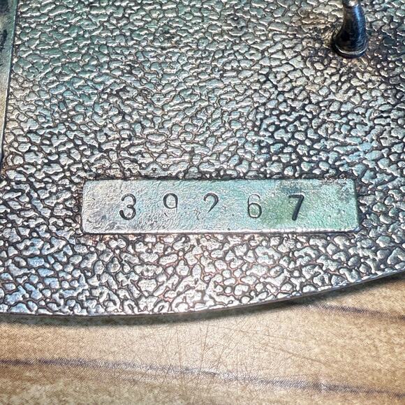 Numbered PONY EXPRESS 125 year commemorative belt buckle 39267 Cowboy Western - Picture 3 of 10